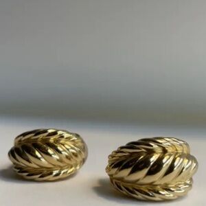 Christian Dior clip gold plated earrings